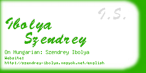 ibolya szendrey business card